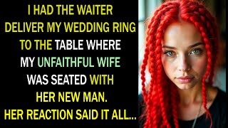 I Sent My Wedding Ring to the Table Where My Unfaithful Wife Sat with Her New Man [upl. by Atsok]