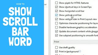 How to show scroll bar in word [upl. by Erlinna]