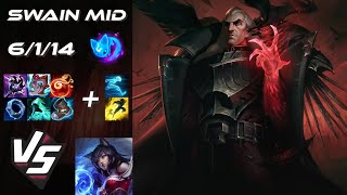 MID Swain vs Ahri  EU Challenger Patch 1422 [upl. by Dympha]