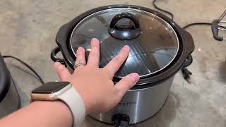 Crock Pot 7 Quart Oval Manual Slow Cooker Review [upl. by Aehcsrop]