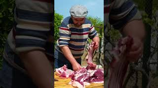 Kanan Badalov Cooks Ancient Azerbaijani Lamb Dish for 12 Hours Cutting and Cooking Meat Best ASMR [upl. by Broddy730]