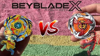 Beyblade X BATTLE Drain Fafnir VS HellsHammer [upl. by Aynav935]