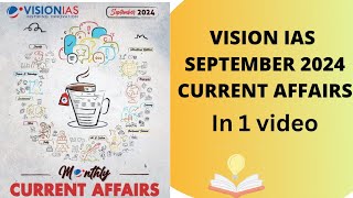 Vision IAS monthly current affairs  September 2024  Upsc cse 2025 [upl. by Donnie]