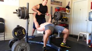 555 lb Bench Press RAW [upl. by Ocirderf]