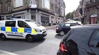 Lancashire Constabulary Police Van on 999 emergency response in city of Lancaster England on 15618 [upl. by Landers]