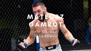 Mateusz Gamrot  All Career Takedowns [upl. by Kerrill714]