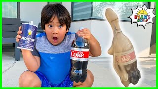 Experiment Coca Cola and Mento vs Cola Cola vs Coke Easy DIY Science Experiments for kids [upl. by Tiny]