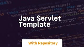 java servlet template [upl. by Nylrahc]