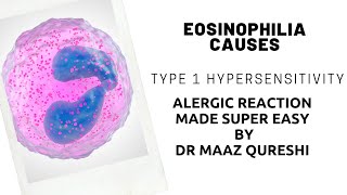 EOSINOPHILIA Causes  Type 1 Hypersensitivity Reaction Allergic Reaction [upl. by Miharbi]