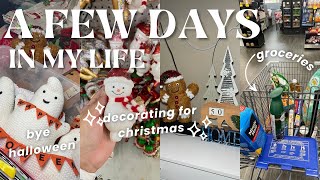 Days in my Life  decorating for christmas amp grocery shopping [upl. by Kattie625]