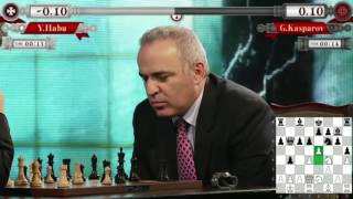 Garry Kasparov Vs Yoshiharu Habu Game 2 Rapid Tokyo Chess Exhibition 2014 [upl. by Atteras]