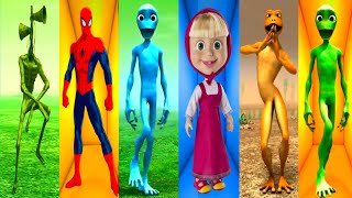 ALL Hero Coffin Dance ChallengeDame Tu Cosita  Spider Man  Masha And The Bear PatilaGreen Alien [upl. by Aivitnahs284]