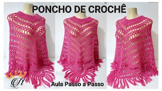 Poncho de Crochê NOBRE  Aula Passo a Passo ProfNeddy Ghusmam [upl. by Zelten]