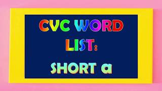 Phonics CVC Words Short a Sound [upl. by Ltney423]