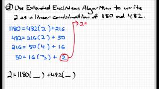 The Extended Euclidean algorithm [upl. by Narmi736]