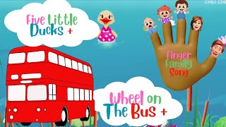 Five little duck  finger Family  wheel on the bus  Nursery Rhymes  Cocomelon  Kids Song [upl. by Linus]