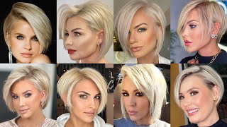 Top 40 Stacked Bob Haircuts With Bangs Trending Short Hair Hairstyles For Fine Thin Hair [upl. by Aisereht]