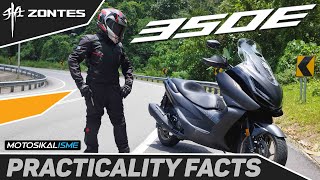 ZONTES 350E SUPER COMPREHENSIVE PRACTICALITY REVIEW  TOURING MAXI SCOOTER [upl. by Besse88]