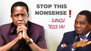 EDGAR LUNGU addresses HH over the failed UKA Rally in Mandevu [upl. by Graehme]