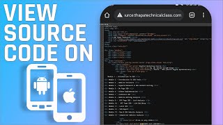 View Source Code of Any Website on Android or IOS Mobiles 🔥 [upl. by Eceinehs546]