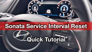 2022 Hyundai Sonata Service Interval Due Reset  Oil Change reminder [upl. by Ahsiat]