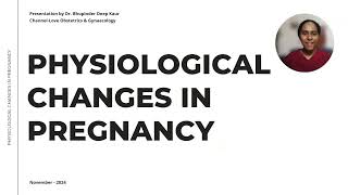 Cardiovascular Changes in Pregnancy  Physiology LoveObsGynae [upl. by Odraude]