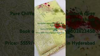 Pure Chiffon Digital Floral saree cost 5559shridurgavastralayasilks ytshortsindia sabyasachi [upl. by Ahkihs339]