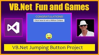 VB Jumping Button Game  Visual Basic VBNet Beginners Tutorial [upl. by Garwin]