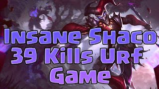 Unbelievable Shaco URF Gameplay 39 Kills and Dominance in EUW [upl. by Ydne480]