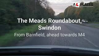 The Meads Roundabout Swindon From Bardnfield ahead towards M4 [upl. by Enymzaj848]