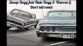 Snoop Dogg feat Nate Dogg amp Warren G Dont tell remix [upl. by Leclair]