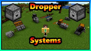 Minecraft Dropper Systems Explained  Dropper Clock  Item Transport  Elevator [upl. by Ynoble]