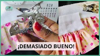 INCREIBLES RESULATDOS FRUNCIR y hacer TACHONES de manera casi automática  Prensatelas Ruffler [upl. by Nitreb]