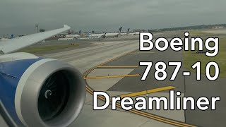 GEnX1B SPOOL UP  UNITED  78710 DREAMLINER  STARTUP TAXI amp TAKEOFF  EWR  NEWARK  RWY22R [upl. by Hendon]