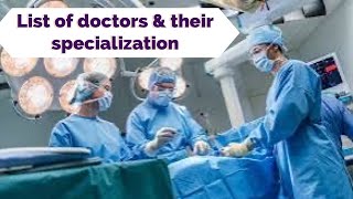 List of Doctors their specialization amp OBgyn vs Gynecologist [upl. by Tatia426]