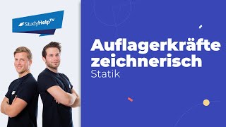 Auflagerkräfte zeichnerisch bestimmen Technische Mechanik StudyHelp [upl. by Pomona]