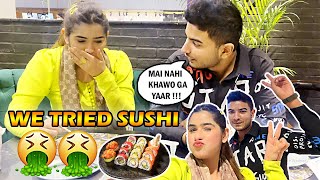 We tried sushi🍣🤮 Fun Day with Ali riaz [upl. by Levram]