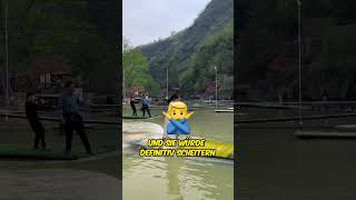 Kann sie den Fluss überqueren und einen Weltrekord aufstellen😲 shorts [upl. by Asilanna648]