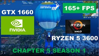 GTX 1660 Super  Ryzen 5 3600  Fortnite Chapter 5 Season 1 DX12 [upl. by Perrine]