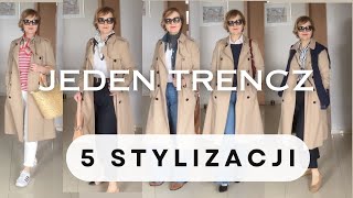 JEDEN TRENCZ  5 STYLIZACJI🧥 [upl. by Lamahj]