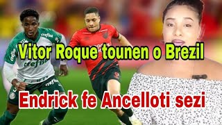 Endrick bay Ancellotti gro sezisman Argentine pedu Vitor Roque tounen brezil [upl. by Aubry]