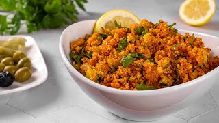 Turkish Bulgur Salad  Kisir Recipe  Vegan [upl. by Eelesor]