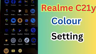 Realme c21y Colour Settings  Realme c21y Color Black  Realme c21y Display Color Change [upl. by Ahsemac]