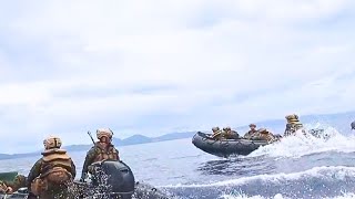 U S Marines Maritime Raid Force MEU Conducts Small Boat Exercises in the Philippine Sea [upl. by Leoy59]