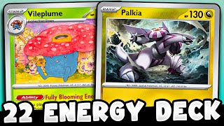 This 22 Energy Palkia Deck is WILD with Vileplume [upl. by Higginson287]