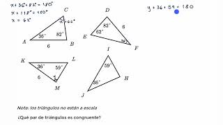 Determinar triángulos congruentes Ejemplo  Khan Academy en Español [upl. by Ellenaj]