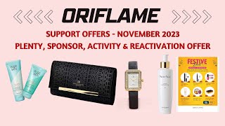 Oriflame November 2023 Support Offers Plenty Program Sponsor Offer Activity Offer Reactivation [upl. by Sukhum]