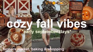 COZY FALL DAY IN MY LIFE VLOG 🧸🍂 fall homemade pizzas preparing for fall farmers market amp shopping [upl. by Gney414]