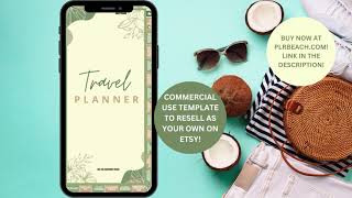 Travel Smartphone Digital Planner Template with Commercial Use  Editable in Canva and PowerPoint [upl. by Oirasec484]