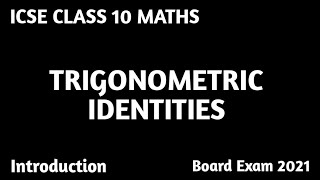 Trigonometric Identities  ICSE Class 10 Trigonometry  Chapter 18 Maths ICSE Class 10 M L Aggarwal [upl. by Mcclary]